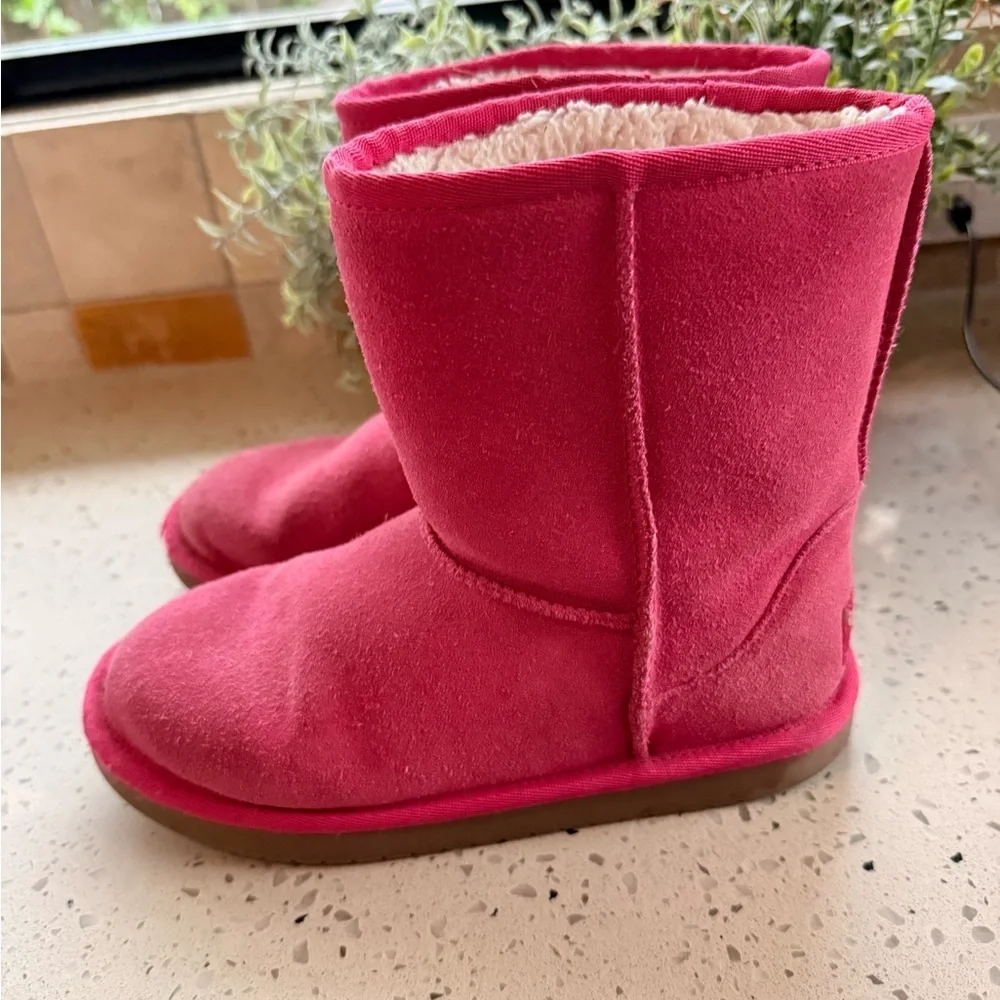 UGG Sherpa suede Kids Pink Boots